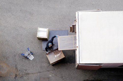 Professional furniture pick-up team working in Bloomsbury