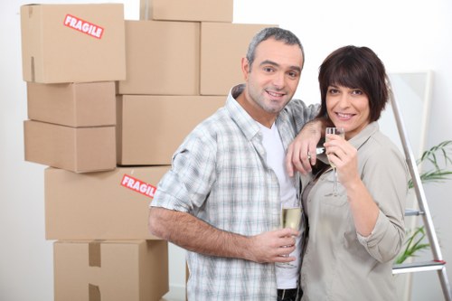 A local removals team handling a business move in central London